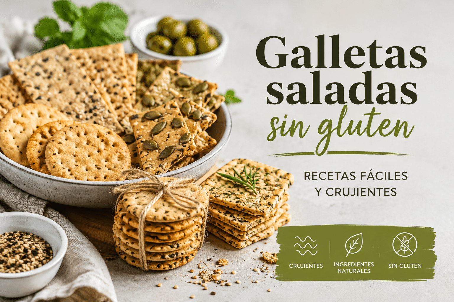 Galletas saladas sin gluten