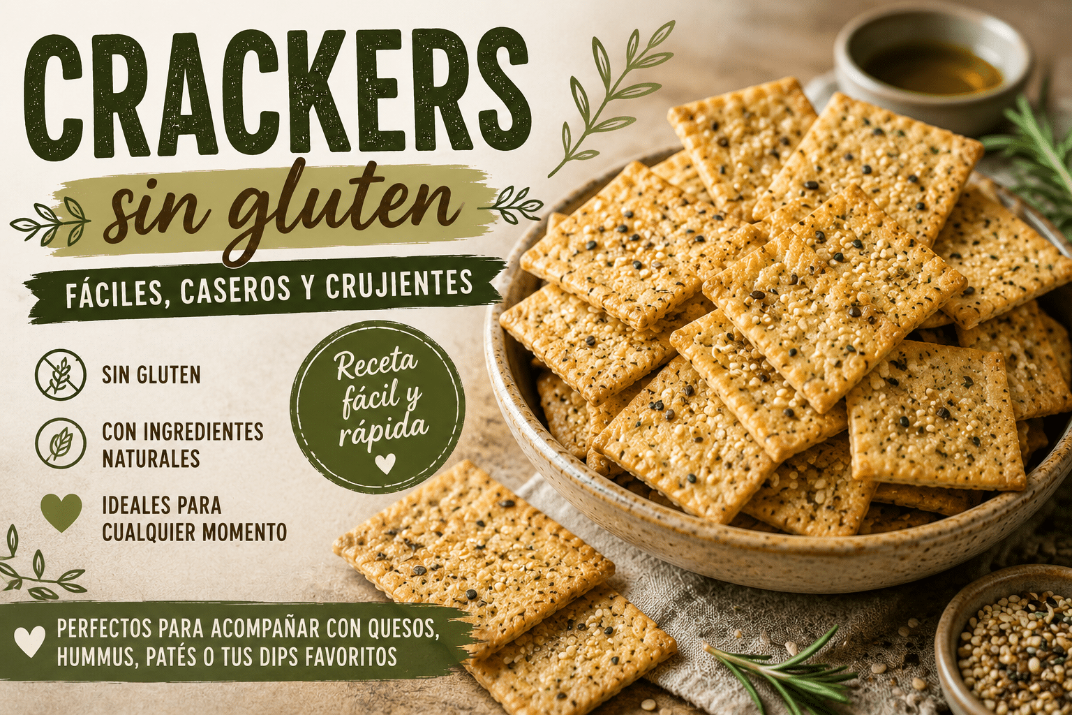 Crackers sin gluten