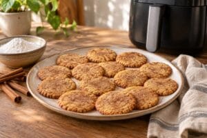 Galletas de arroz y canela en airfryer sin gluten y sin huevo