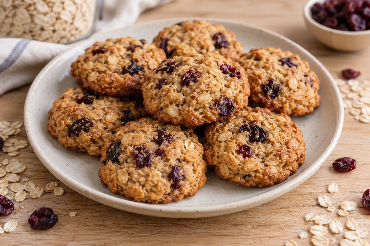 Galletas de avena y arándanos sin gluten terminadas en airfryer