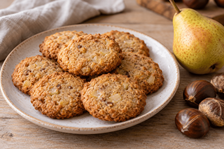 Galletas de castaña y pera en Thermomix sin gluten
