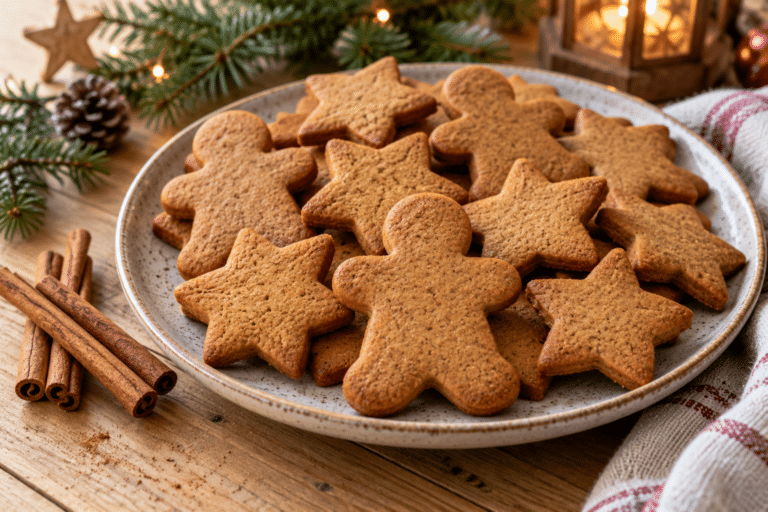 Galletas de jengibre y canela para Santa Claus sin gluten