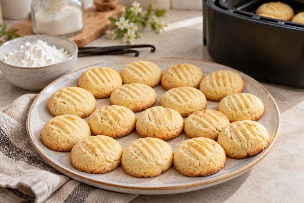 Galletas de maicena y vainilla sin gluten terminadas en airfryer