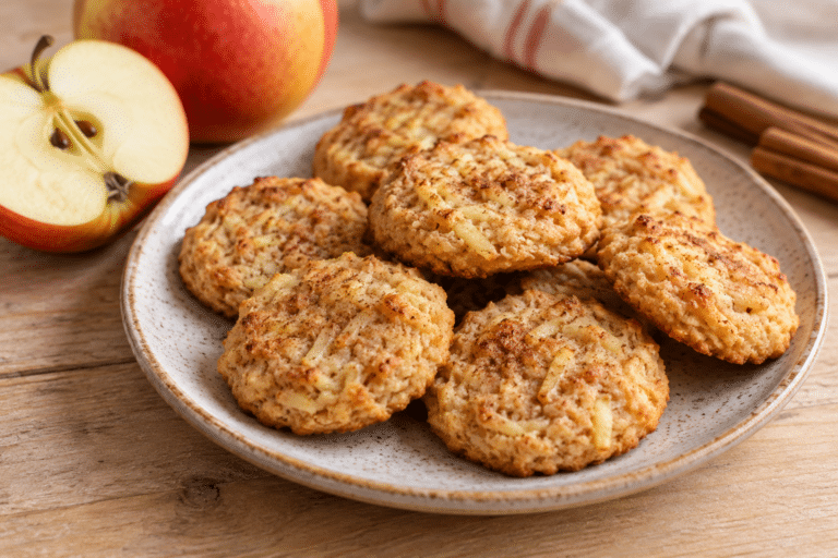 Galletas de manzana y arroz para niños sin gluten