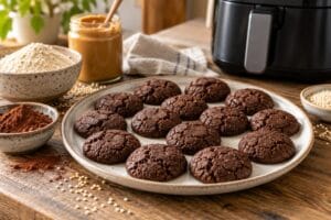 Galletas de quinoa y cacao en airfryer sin gluten