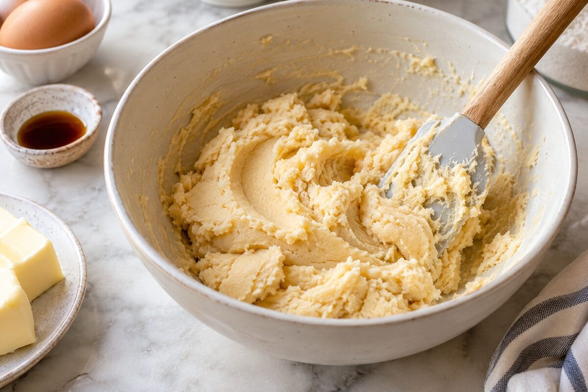 Masa suave de galletas de maicena y vainilla sin gluten