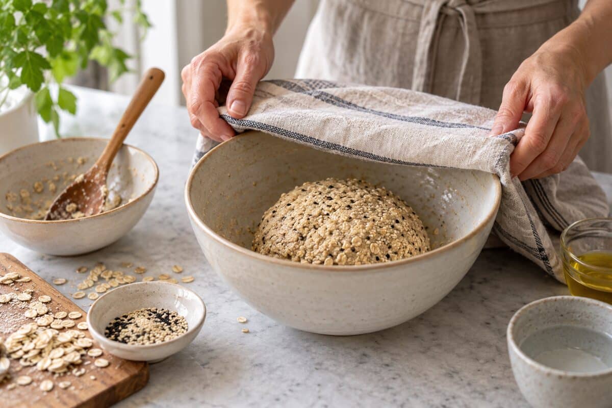 Galletas saladas de avena y sésamo sin gluten, paso 2
