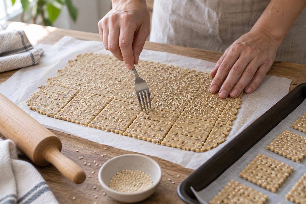 Galletas saladas de avena y sésamo sin gluten, paso 3
