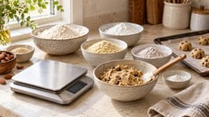 Báscula o tazas para hacer galletas sin gluten: cómo medir bien los ingredientes