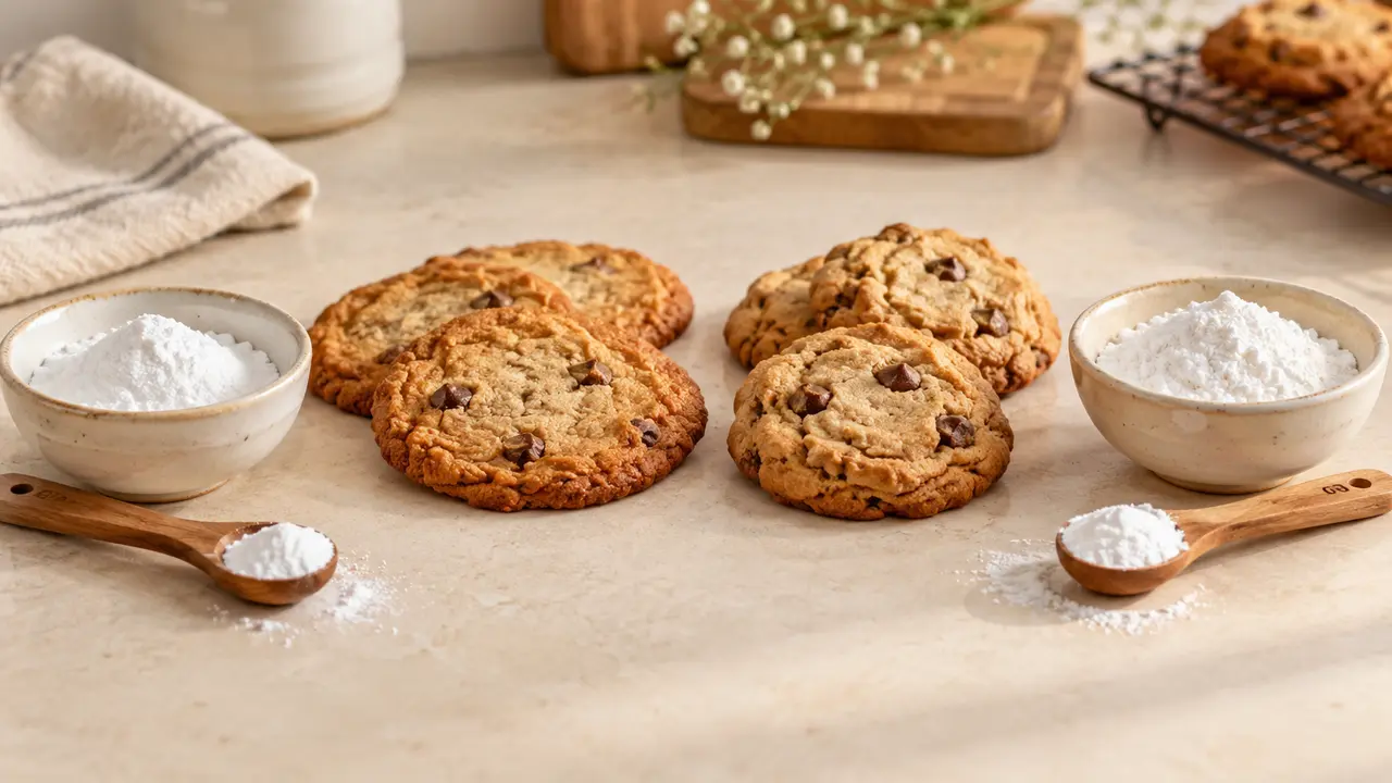 Comparación de bicarbonato y levadura química en galletas sin gluten