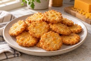 Galletas saladas de queso cheddar sin gluten