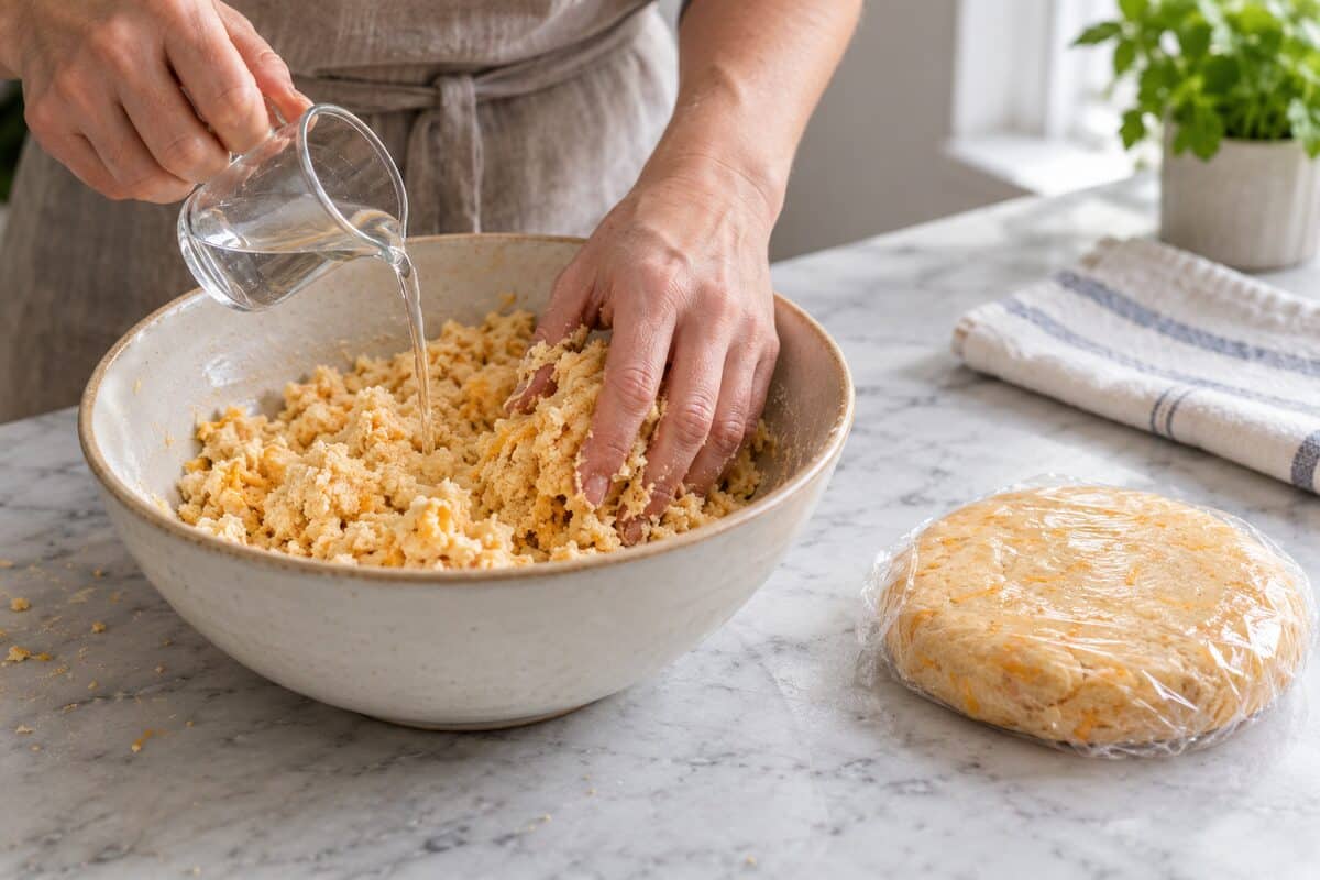 Galletas saladas de queso cheddar sin gluten, paso 2