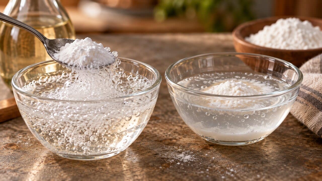 Prueba de frescura de levadura química y bicarbonato