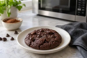 Cookie individual de chocolate al microondas sin gluten
