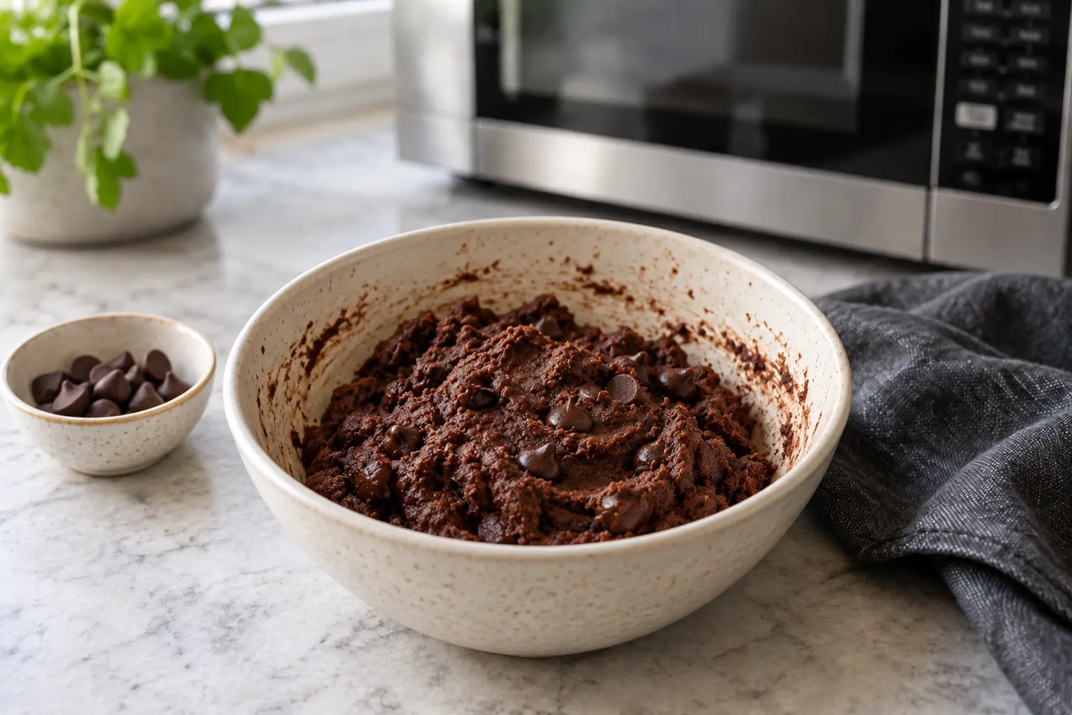 Paso 2 de cookie individual de chocolate al microondas sin gluten