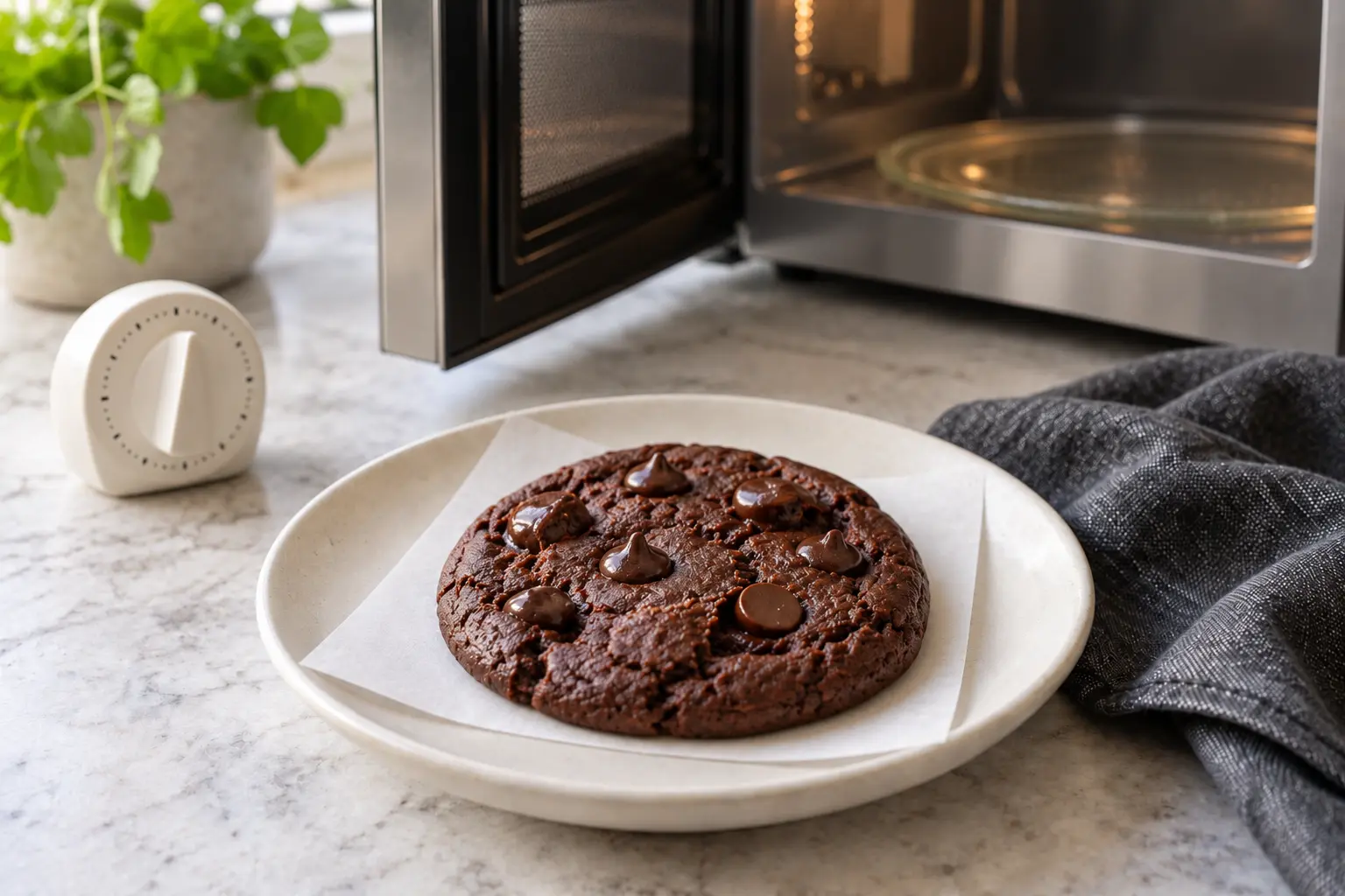 Paso 4 de cookie individual de chocolate al microondas sin gluten