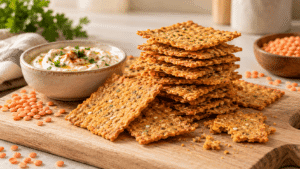 Crackers de lentejas rojas sin gluten: crujientes y fáciles