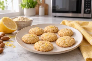 Galletas de almendra y limón al microondas sin gluten