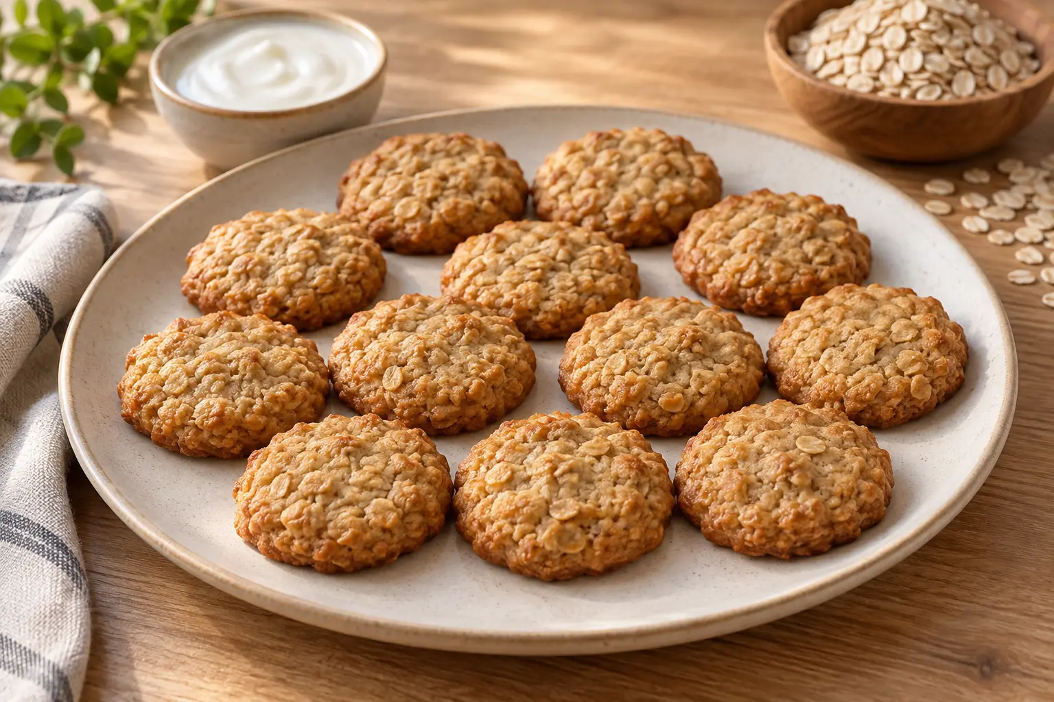 Galletas de avena y yogur en airfryer sin gluten terminadas