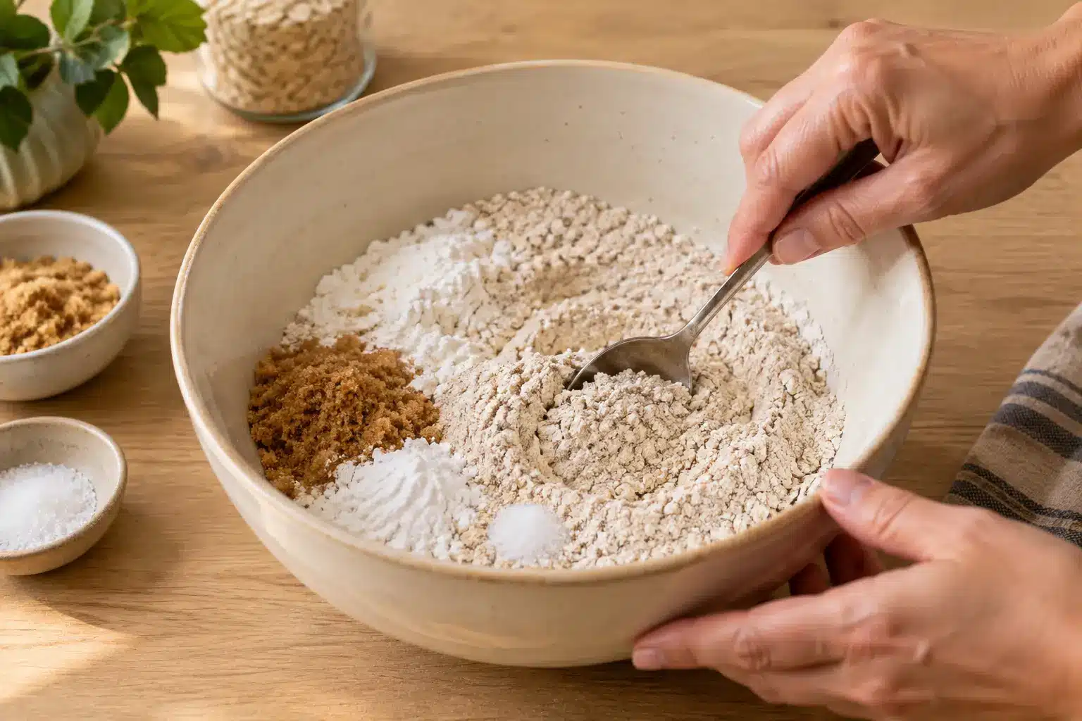 Paso 1: mezclar los ingredientes secos