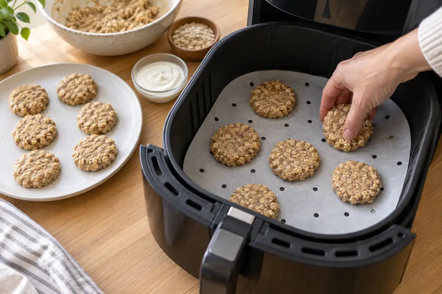 Paso 3: formar las galletas para la freidora de aire