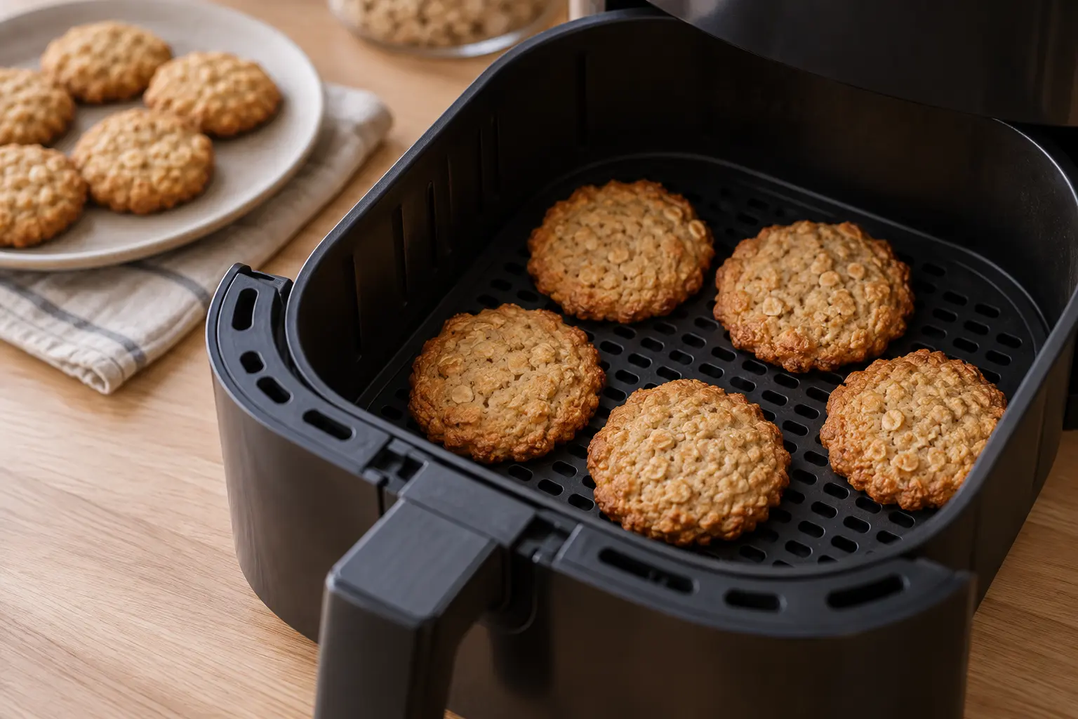 Paso 4: cocinar y dejar reposar las galletas en airfryer