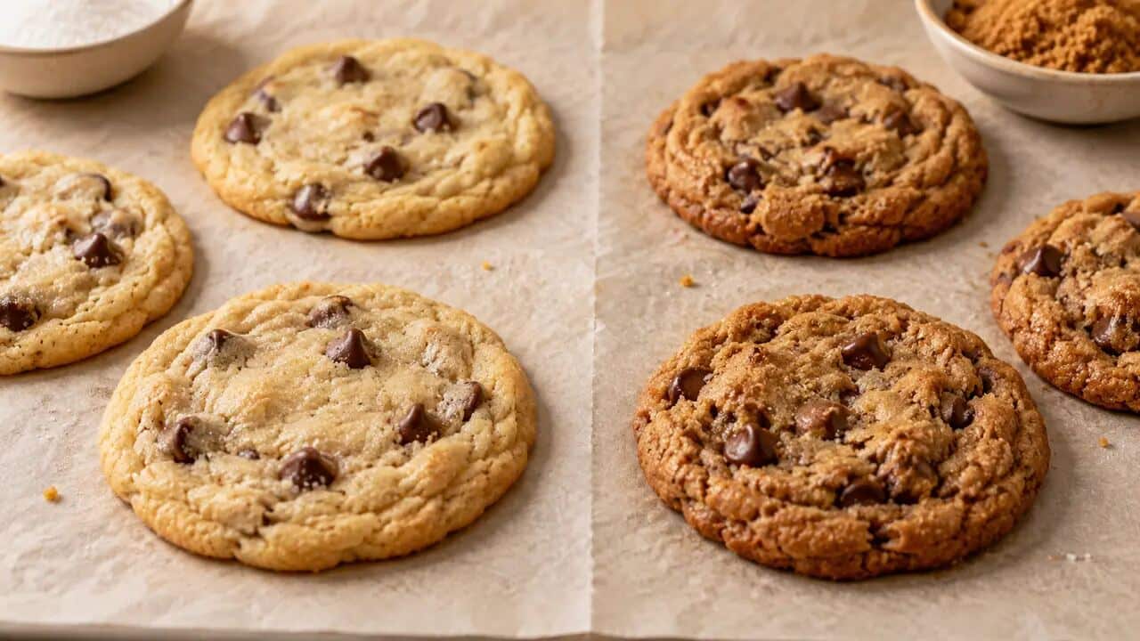 Galletas sin gluten con azúcar blanco y azúcar moreno