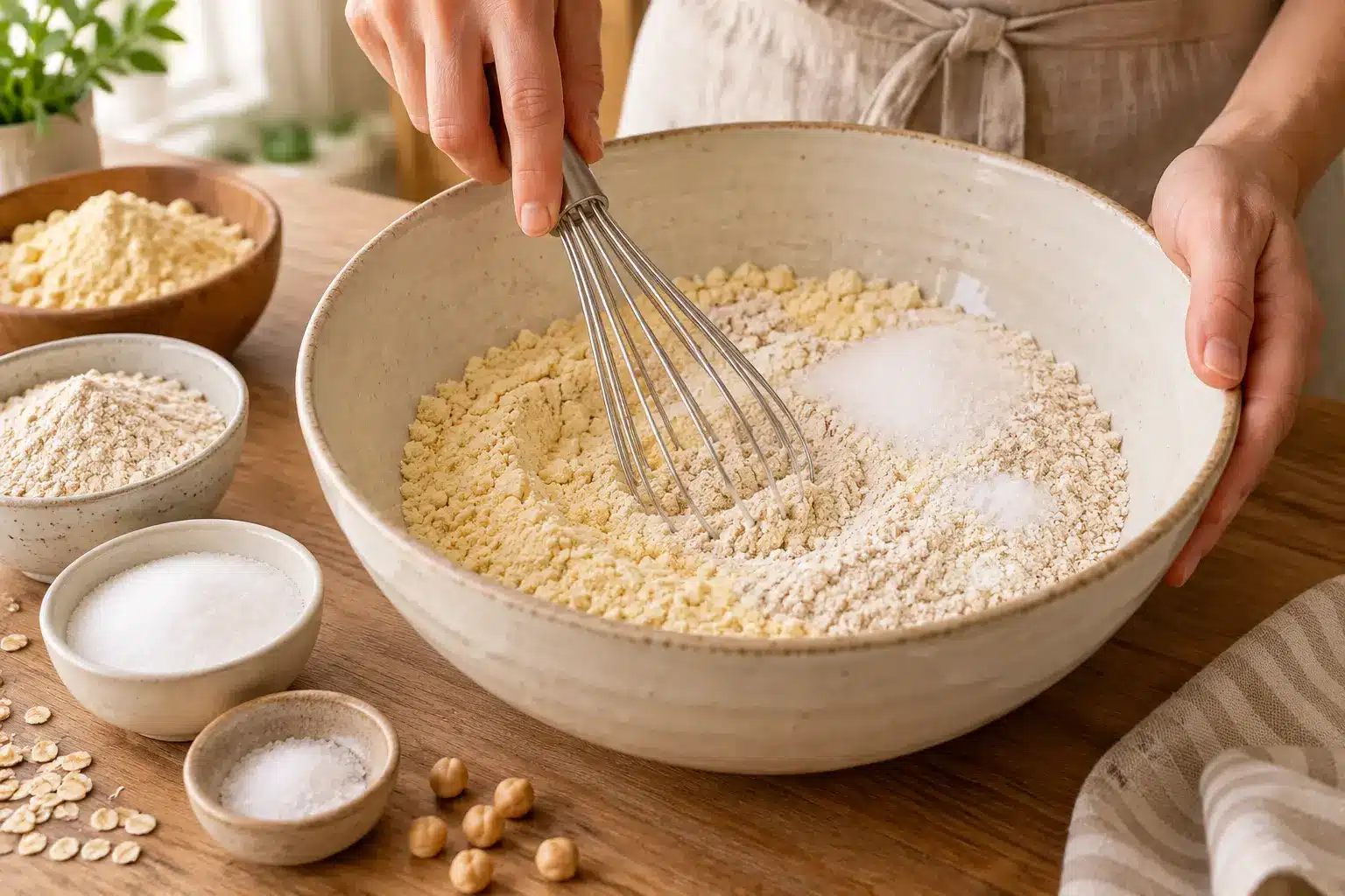 Mezcla seca de harina de garbanzo y harina de avena sin gluten