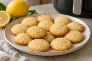 Galletas de harina de arroz y limón en airfryer sin gluten