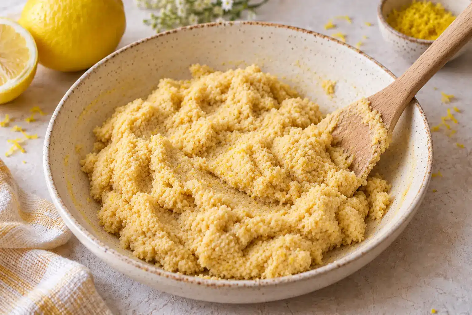Paso 2 de galletas de harina de quinoa y limón sin gluten