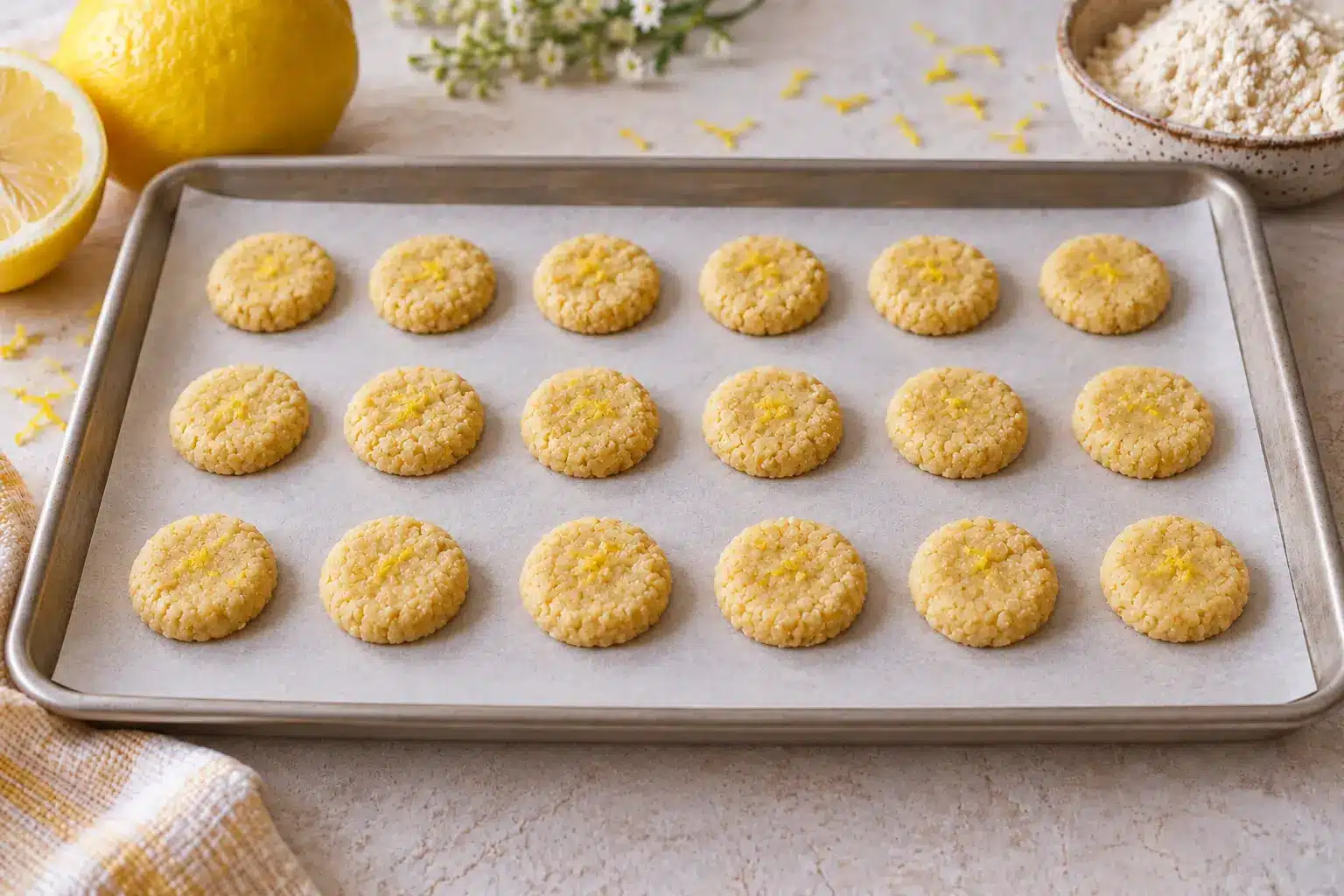 Paso 3 de galletas de harina de quinoa y limón sin gluten