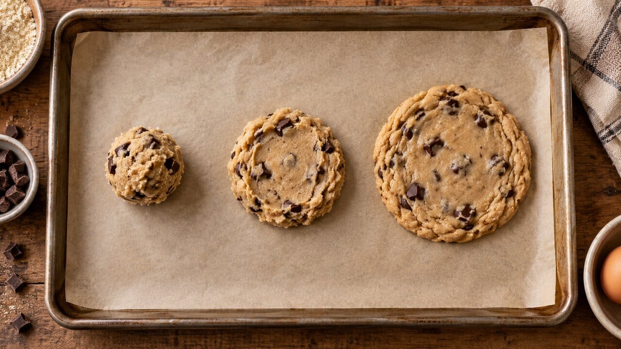 Galletas sin gluten que no se expanden durante el horneado