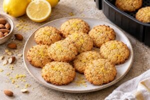 Galletas proteicas de almendra y limón en airfryer sin gluten