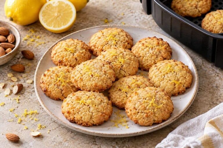 Galletas proteicas de almendra y limón en airfryer sin gluten
