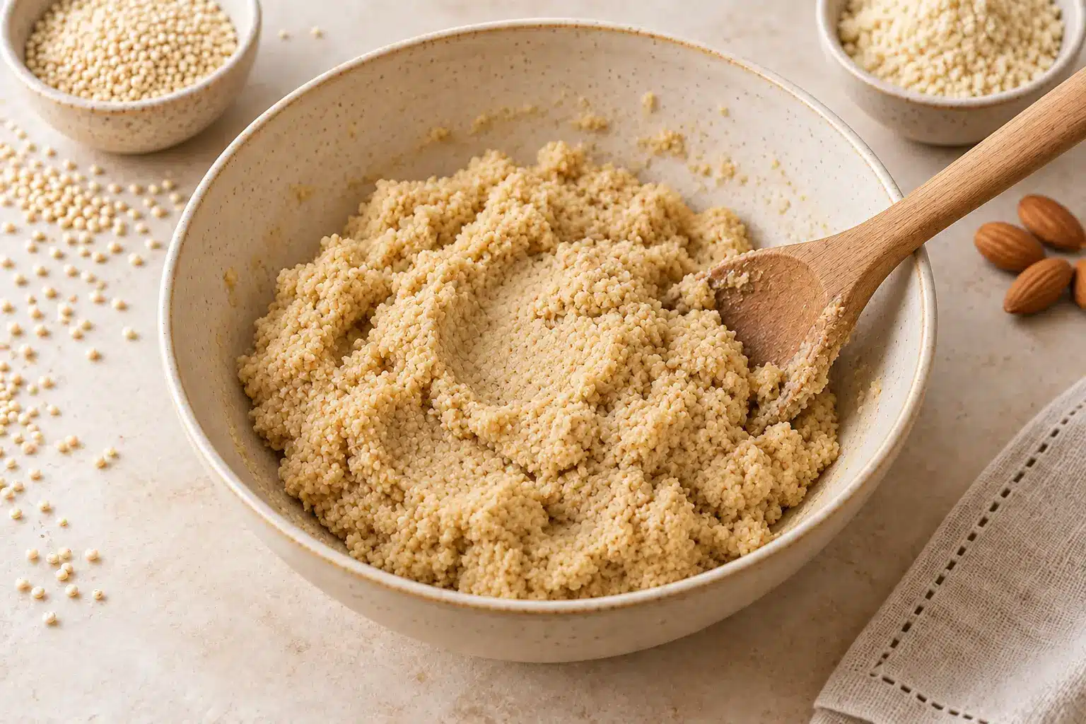 Paso 2 de galletas de quinoa y almendra sin gluten