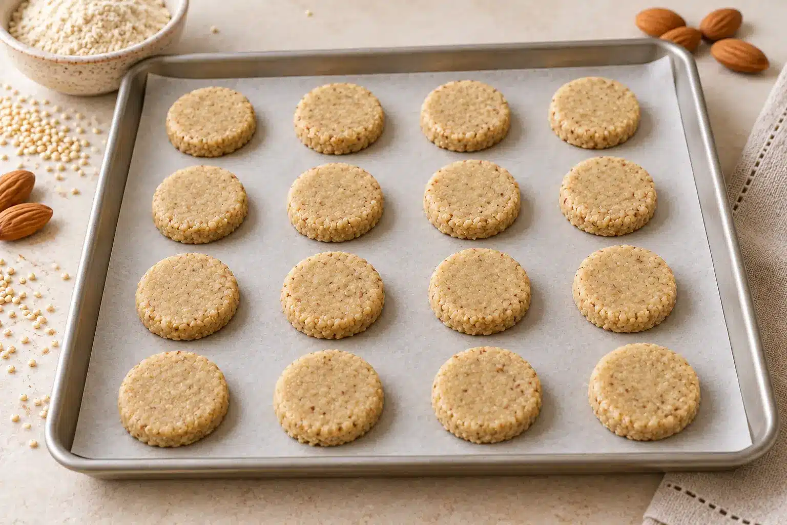 Paso 3 de galletas de quinoa y almendra sin gluten