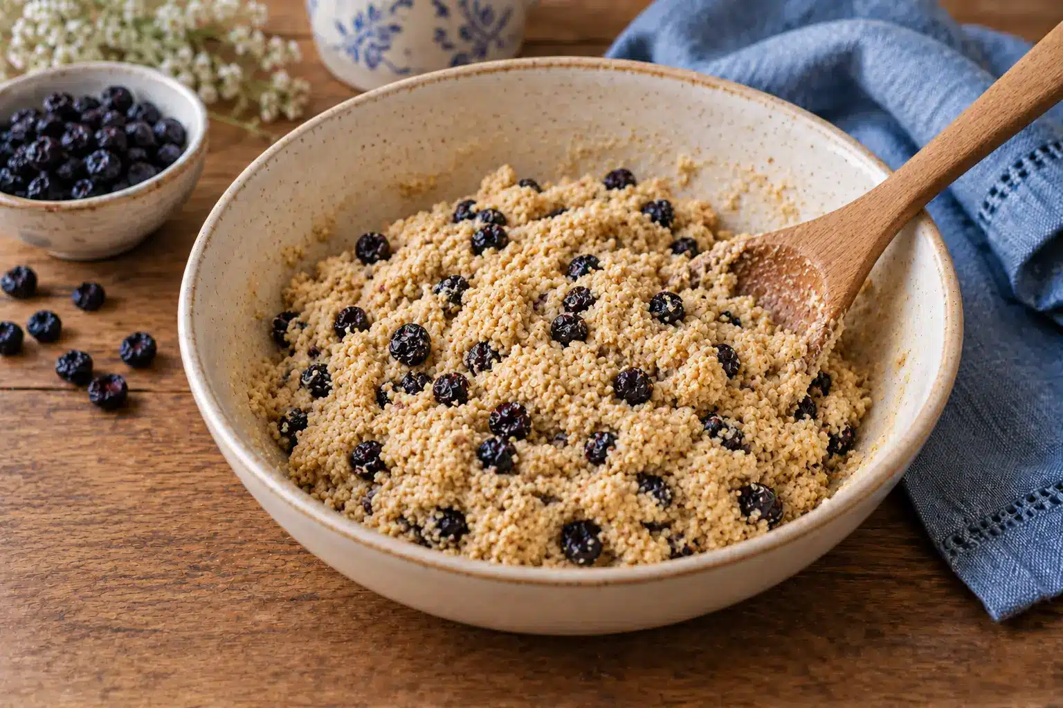 Paso 2 de las galletas de quinoa con arándanos sin gluten