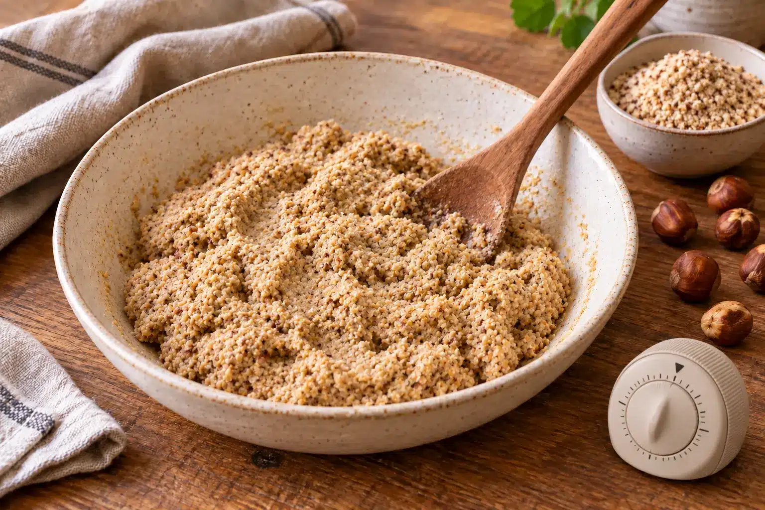 Paso 2 de galletas de quinoa y avellanas sin gluten