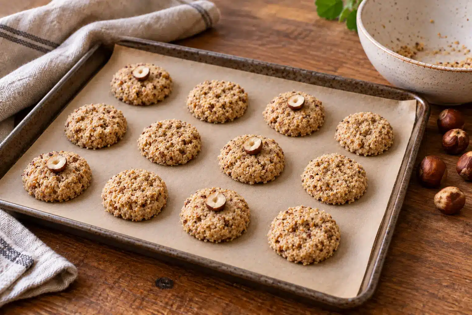 Paso 3 de galletas de quinoa y avellanas sin gluten