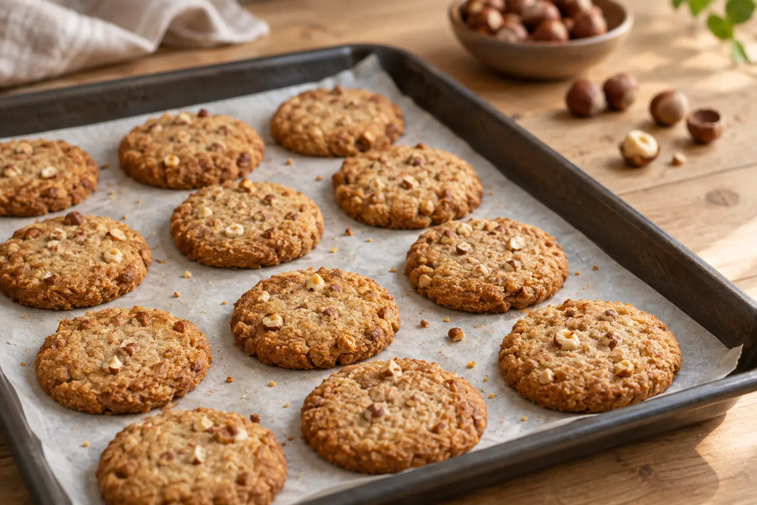 Paso 4: hornear y dejar firmar las galletas de quinoa y avellanas