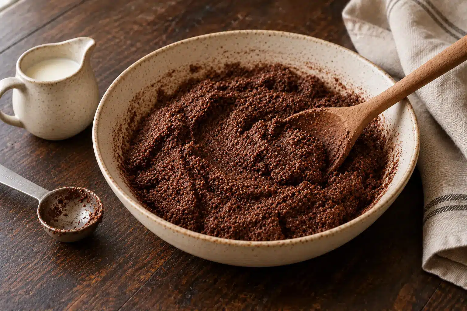 Paso 2 de galletas de quinoa con cacao sin gluten