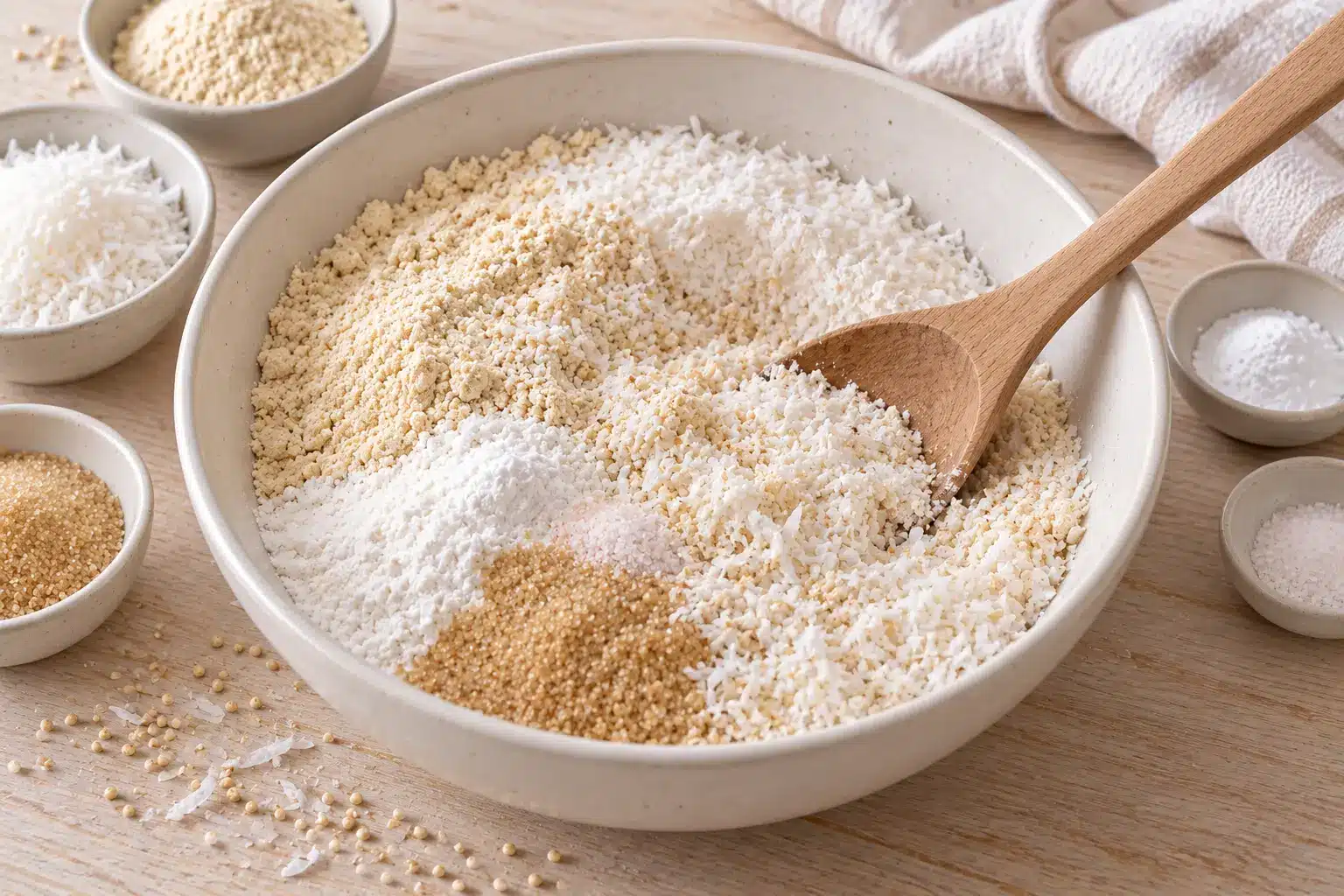 Paso 1 de galletas de quinoa y coco sin gluten
