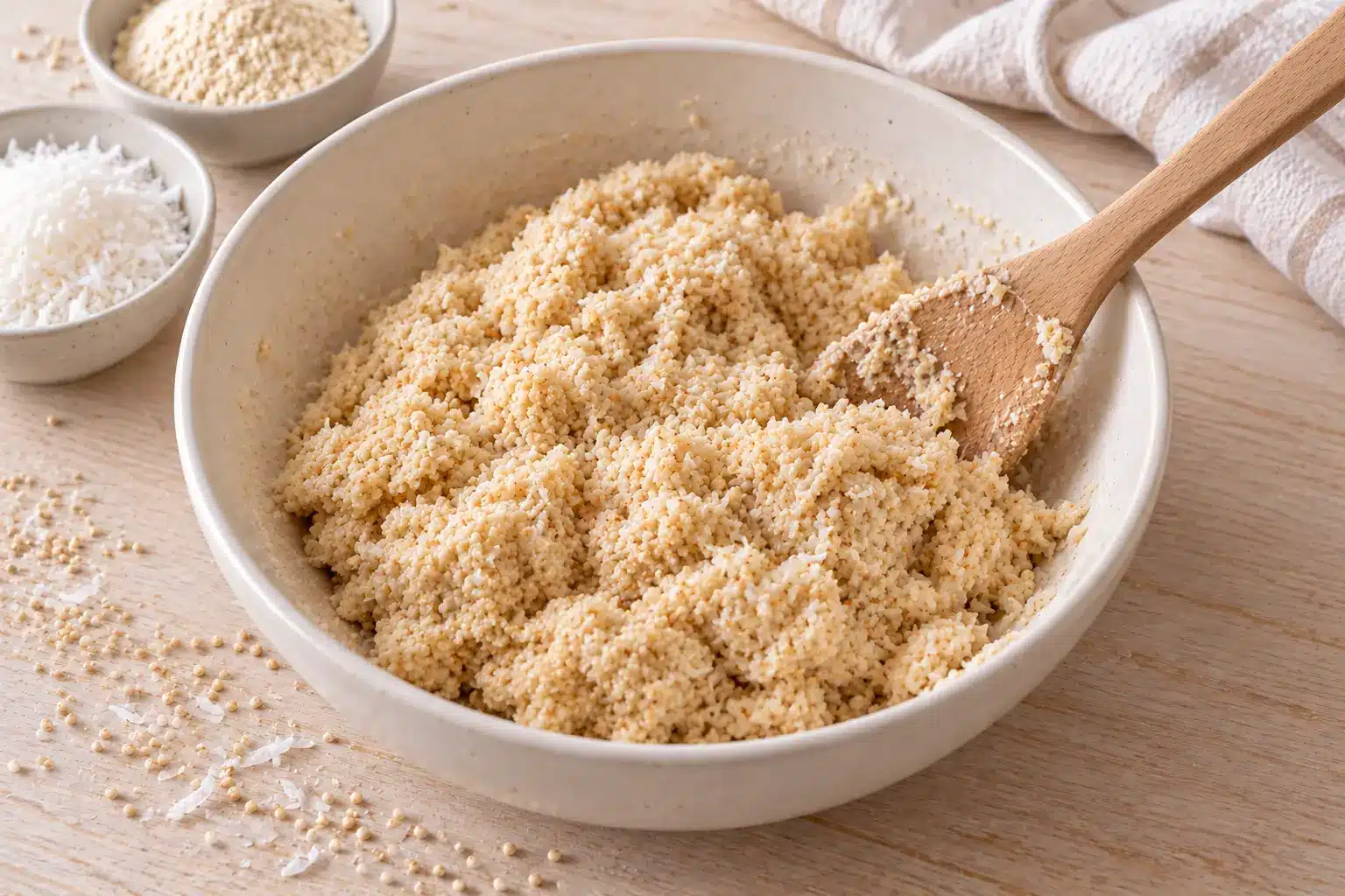 Paso 2 de galletas de quinoa y coco sin gluten