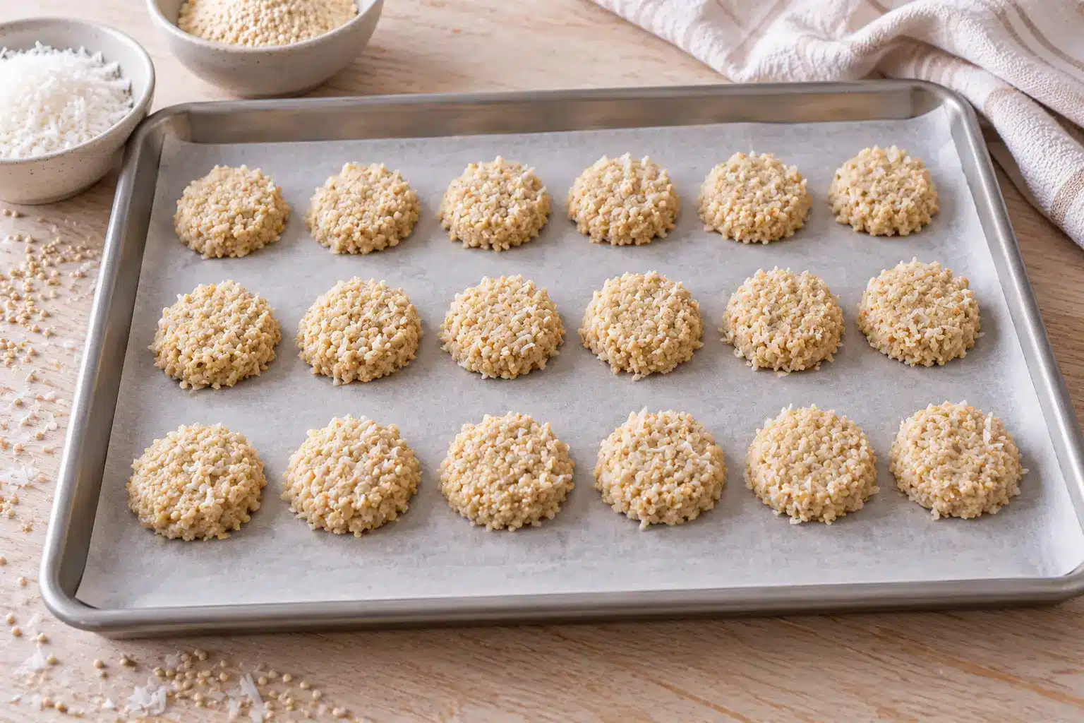 Paso 3 de galletas de quinoa y coco sin gluten