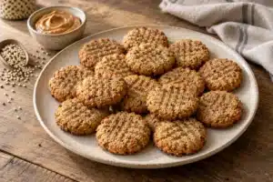 Galletas de quinoa con crema de cacahuete sin gluten