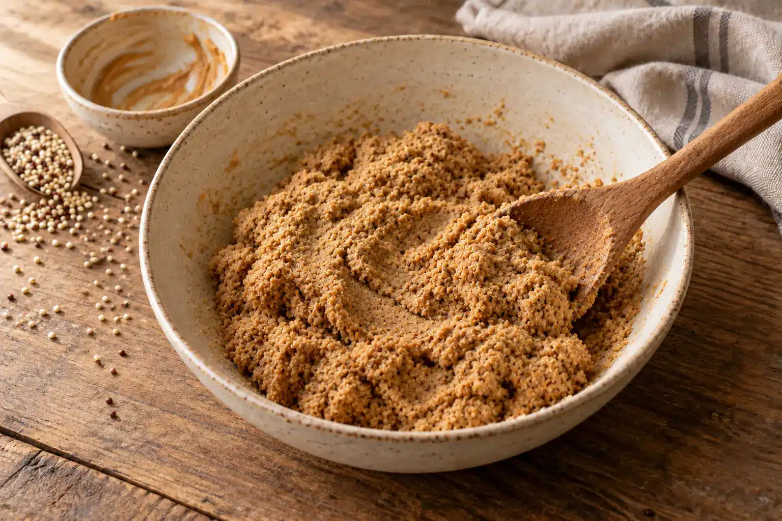 Paso 2 de galletas de quinoa con crema de cacahuete sin gluten