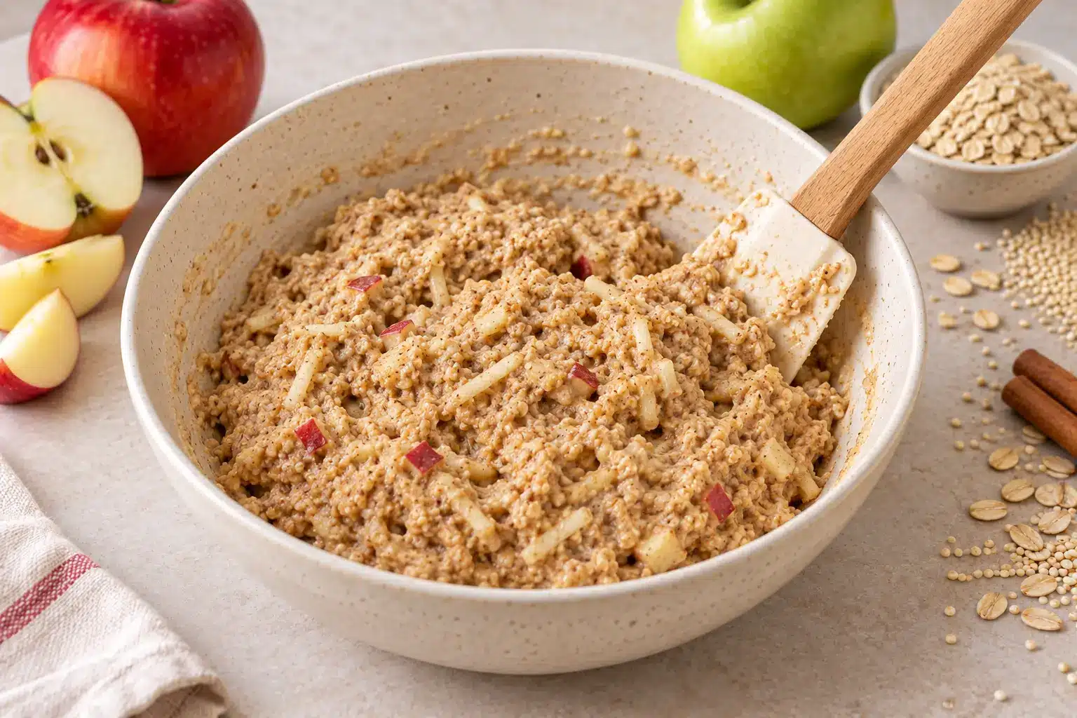 Paso 2 de galletas de quinoa y manzana sin gluten