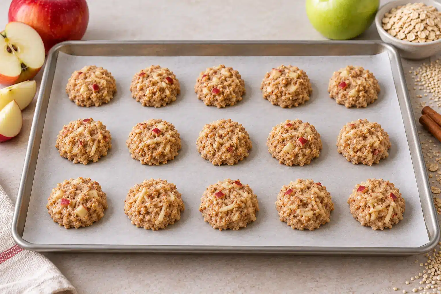 Paso 3 de galletas de quinoa y manzana sin gluten