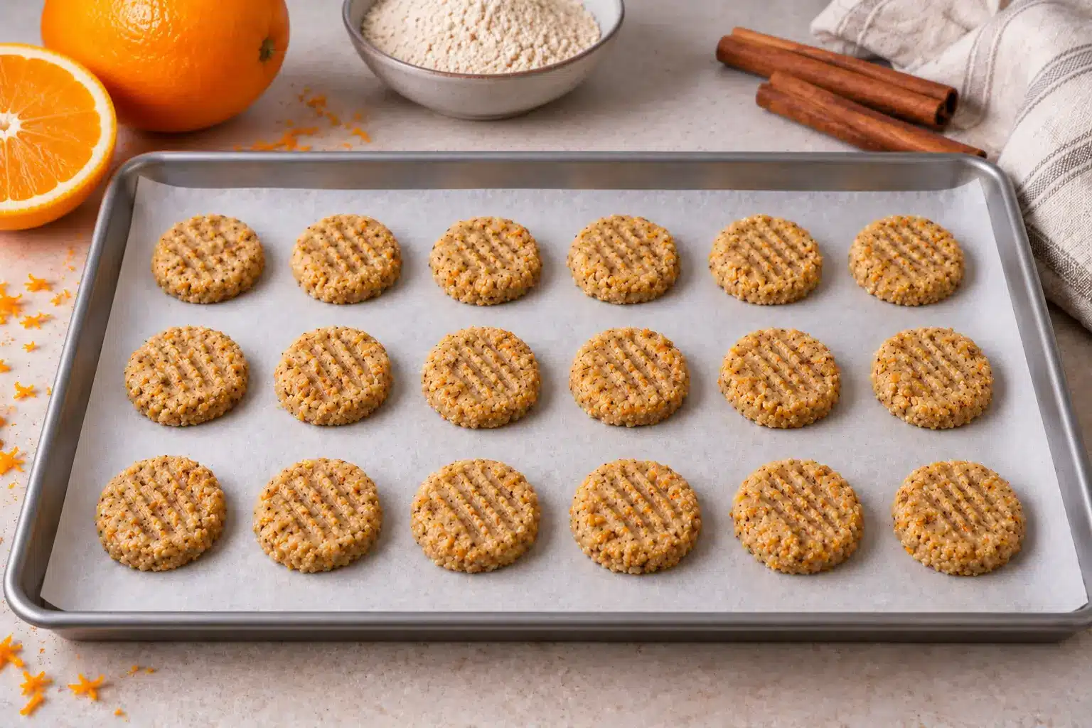Paso 3 de galletas de quinoa con naranja y canela sin gluten