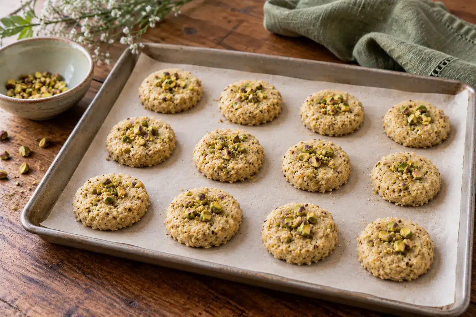 Paso 3 de galletas de quinoa y pistacho sin gluten